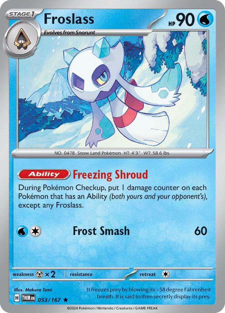Pokemon Froslass 53/167 Twilight Masquerade