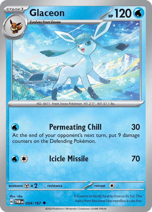 Pokemon Glaceon 54/167 Twilight Masquerade