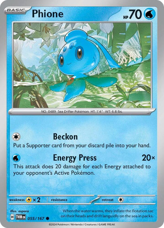 Pokemon Phione 55/167 Twilight Masquerade