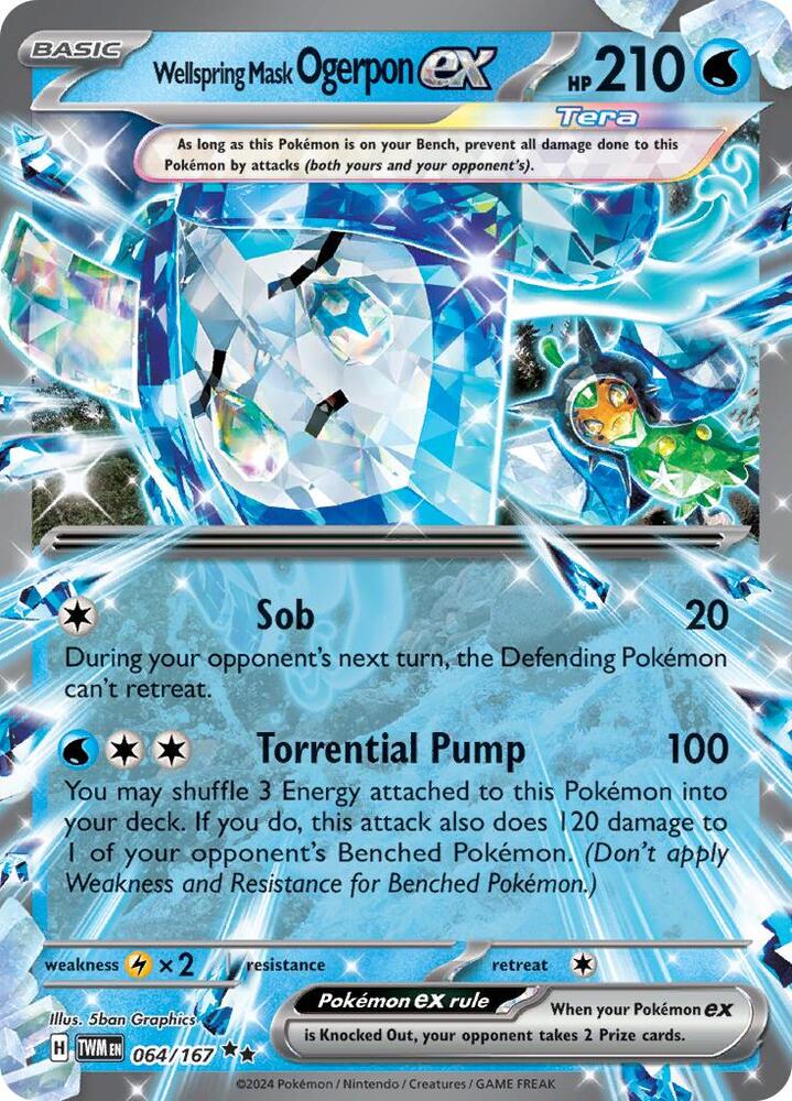 Pokemon Wellspring Mask Ogerpon ex 64/167 Twilight Masquerade