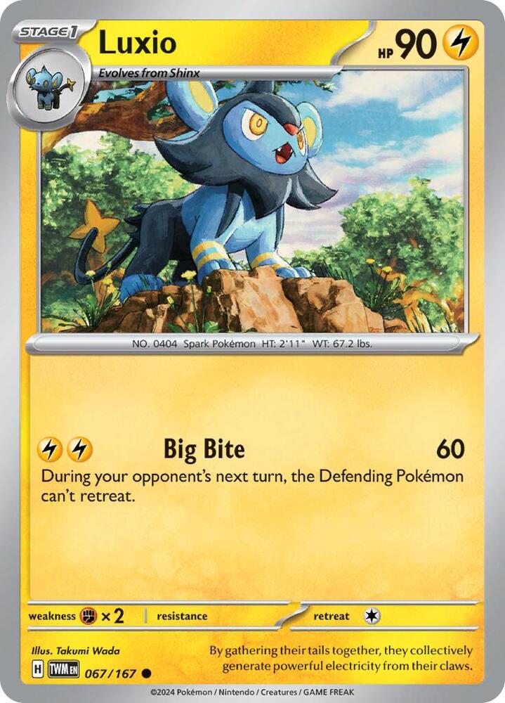 Pokemon Luxio 67/167 Twilight Masquerade
