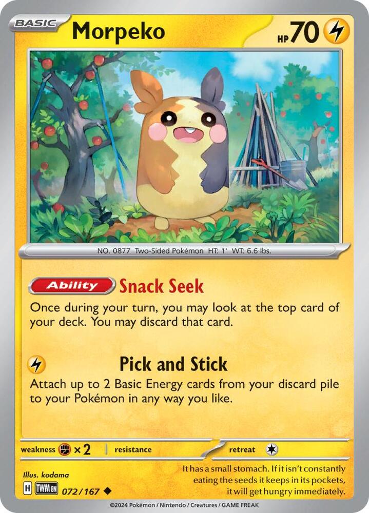 Pokemon Morpeko 72/167 Twilight Masquerade