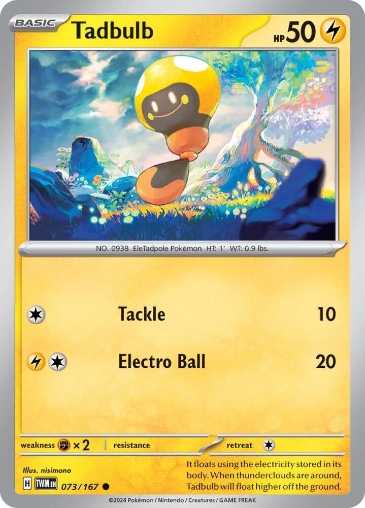 Pokemon Tadbulb 73/167 Twilight Masquerade