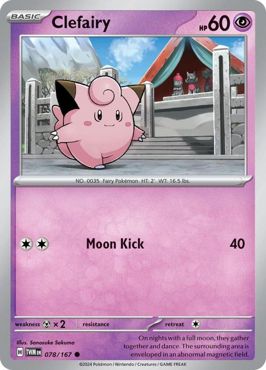 Pokemon Clefairy 78/167 Twilight Masquerade