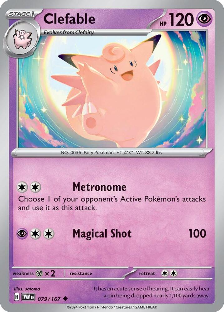 Pokemon Clefable 79/167 Twilight Masquerade