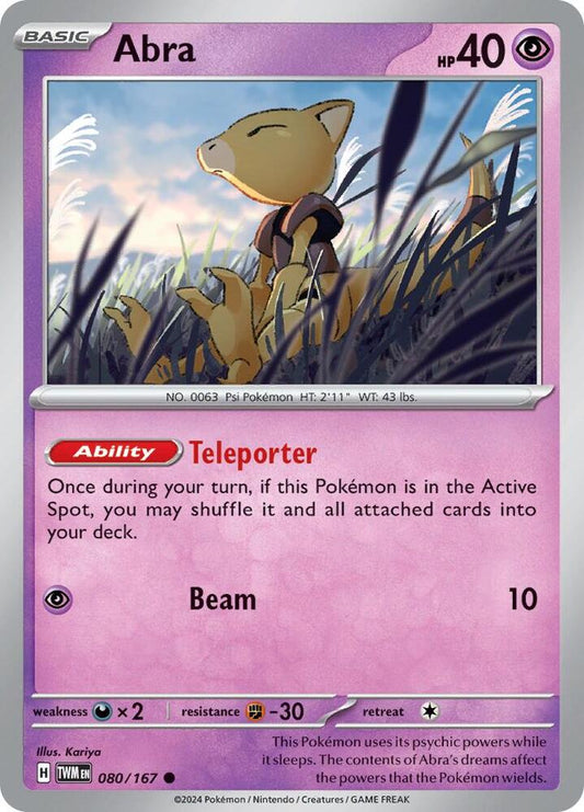 Pokemon Abra 80/167 Twilight Masquerade