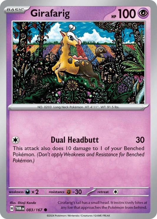 Pokemon Girafarig 83/167 Twilight Masquerade