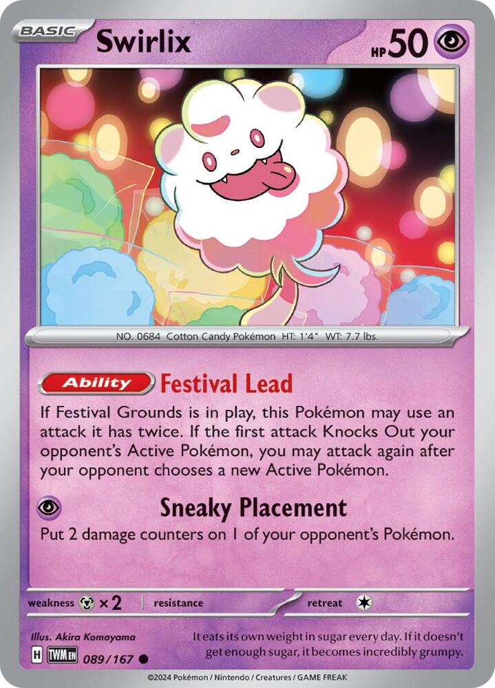 Pokemon Swirlix 89/167 Twilight Masquerade