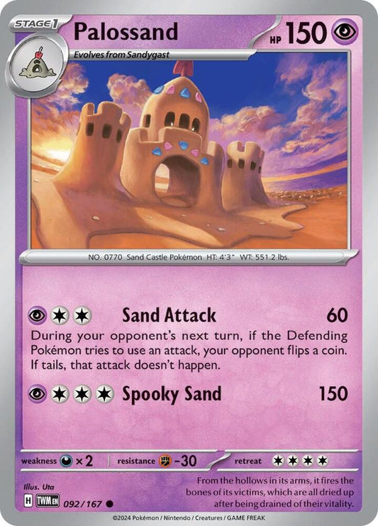 Pokemon Palossand 92/167 Twilight Masquerade