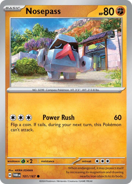Pokemon Nosepass 101/167 Twilight Masquerade