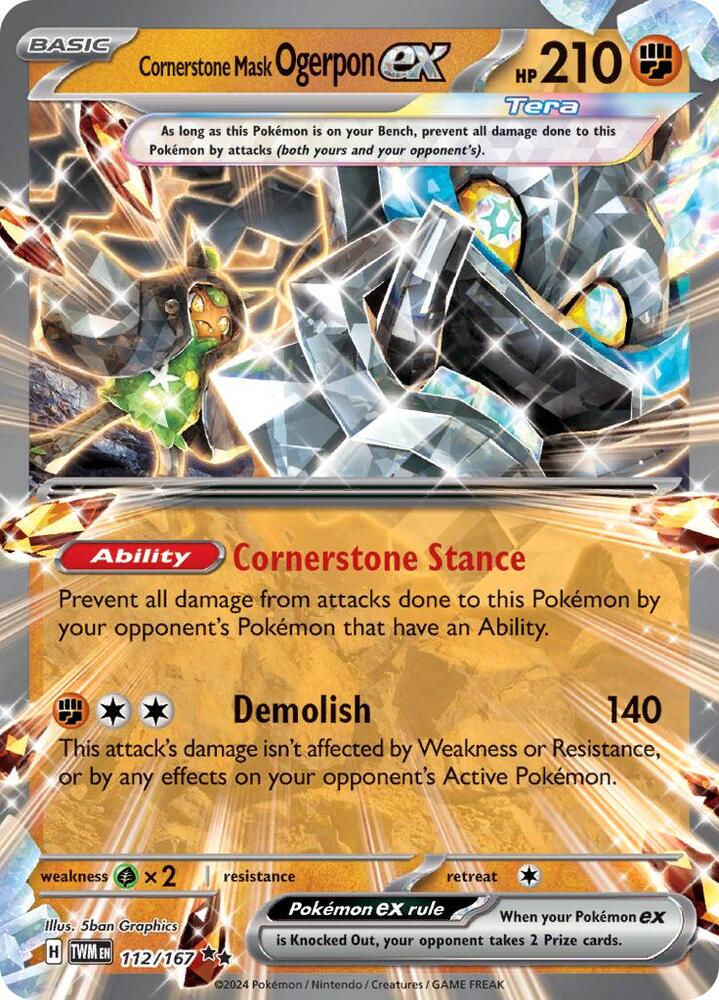 Pokemon Cornerstone Mask Ogerpon ex 112/167 Twilight Masquerade
