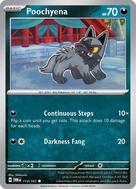 Pokemon Poochyena 113/167 Twilight Masquerade