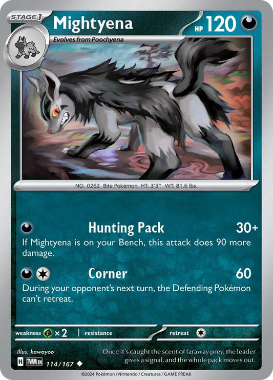 Pokemon Mightyena 114/167 Twilight Masquerade