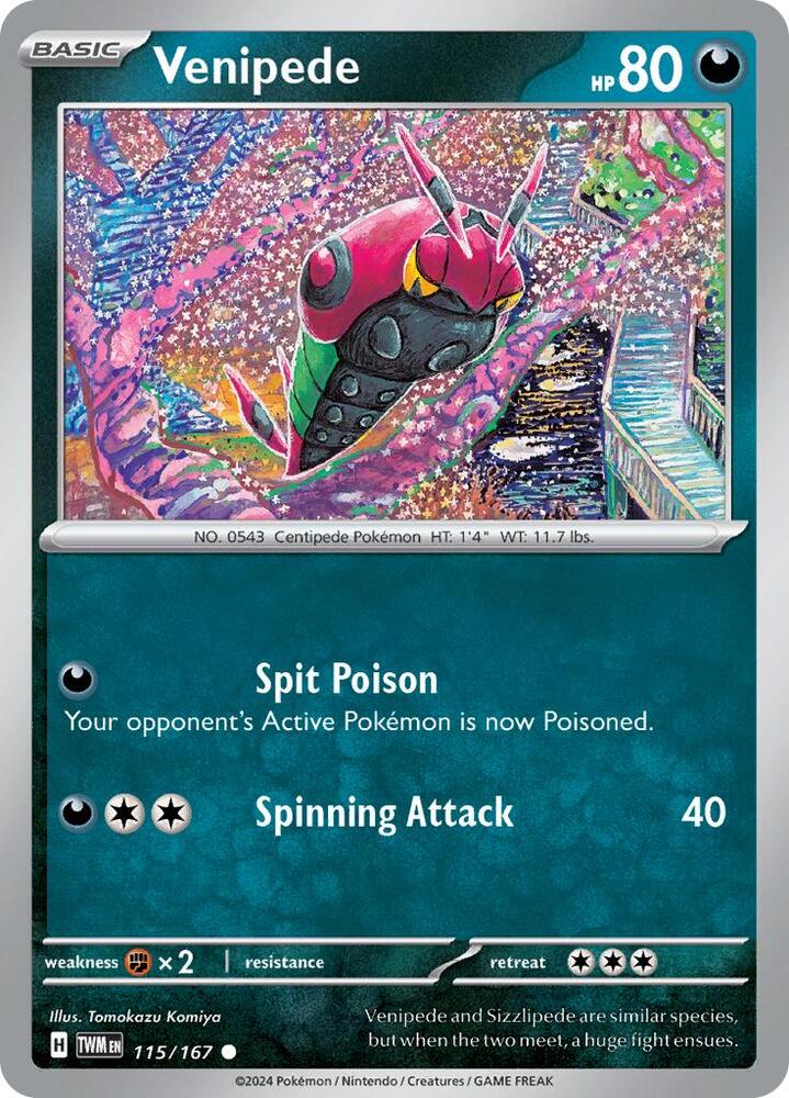 Pokemon Venipede 115/167 Twilight Masquerade