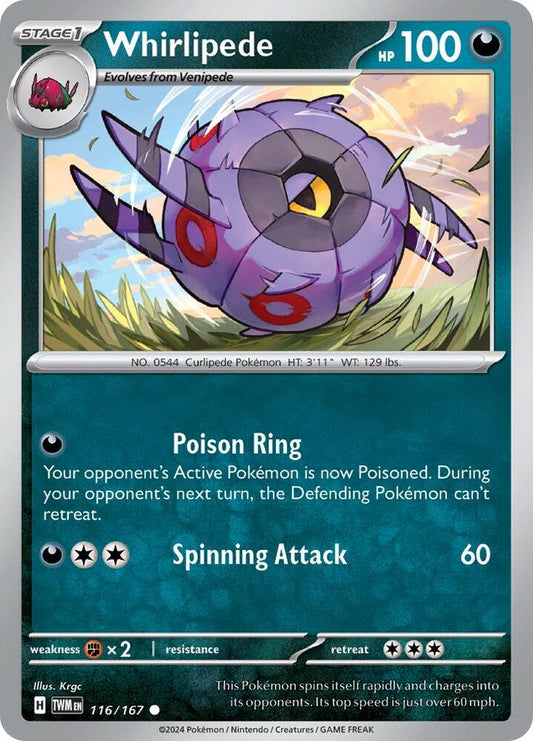 Pokemon Whirlipede 116/167 Twilight Masquerade
