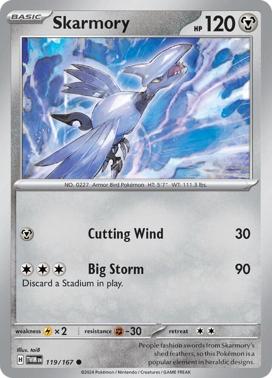 Pokemon Skarmory 119/167 Twilight Masquerade