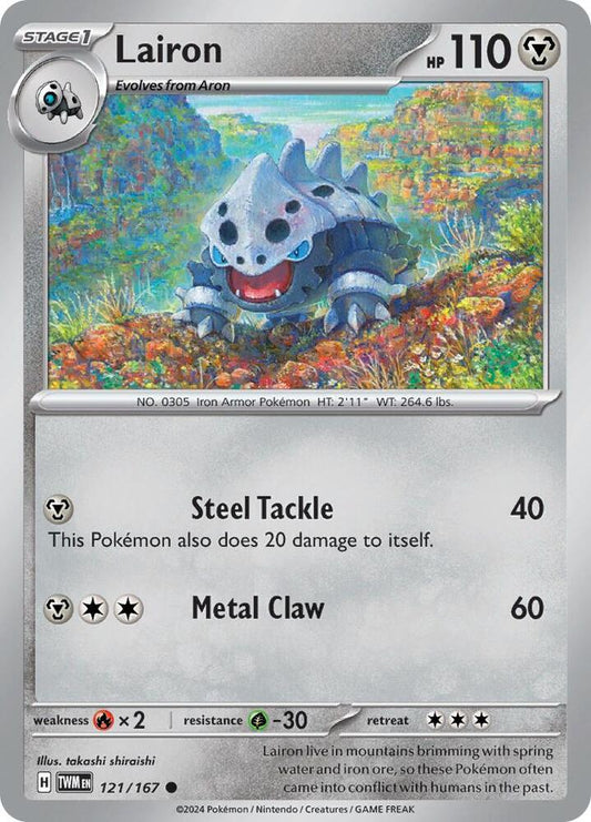 Pokemon Lairon 121/167 Twilight Masquerade