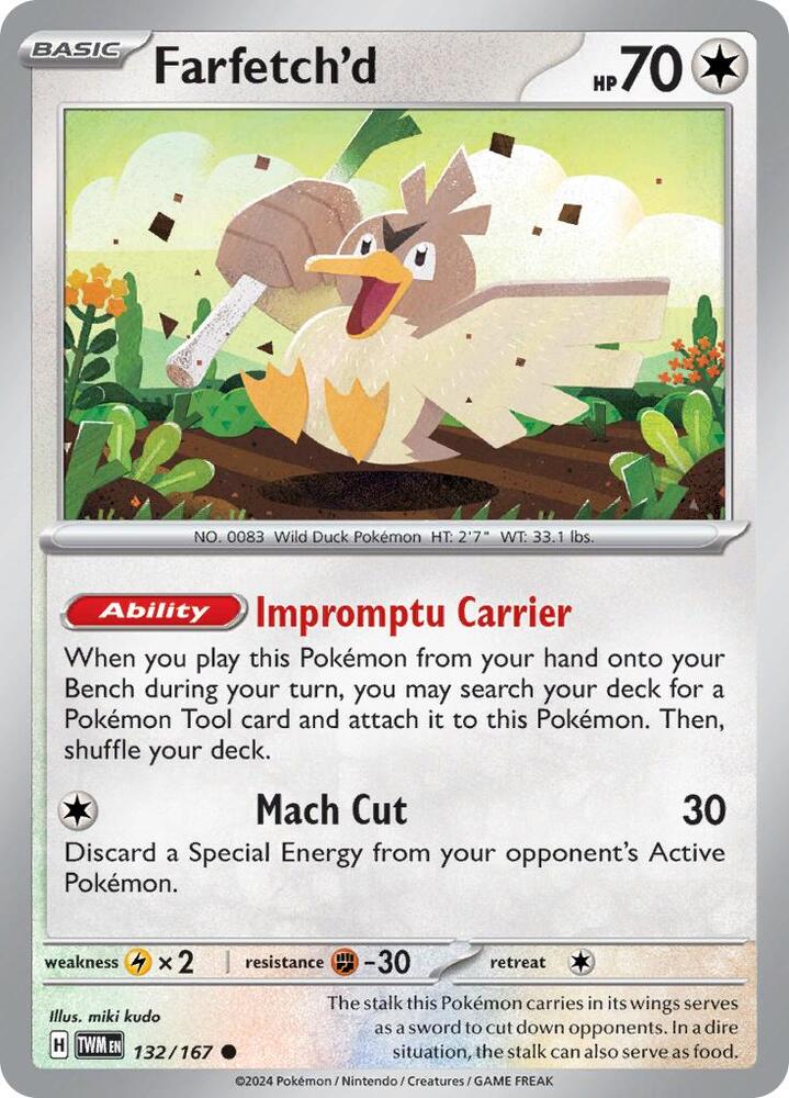 Pokemon Farfetch'd 132/167 Twilight Masquerade