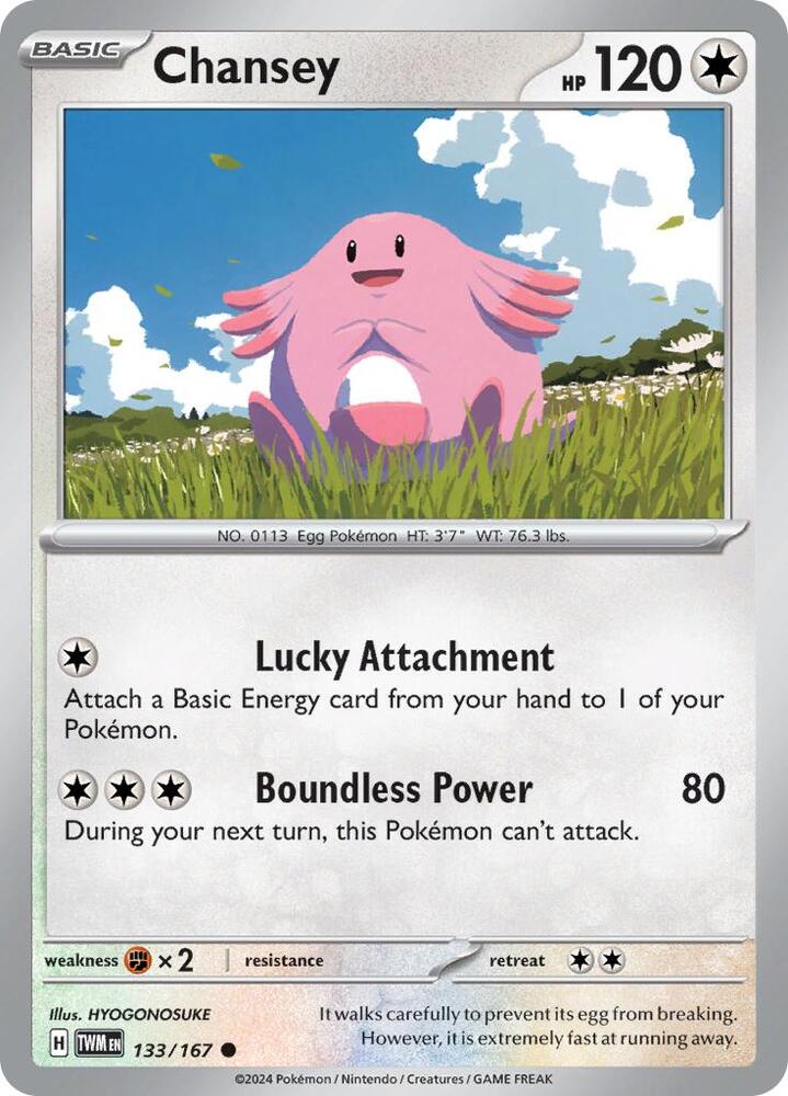 Pokemon Chansey 133/167 Twilight Masquerade
