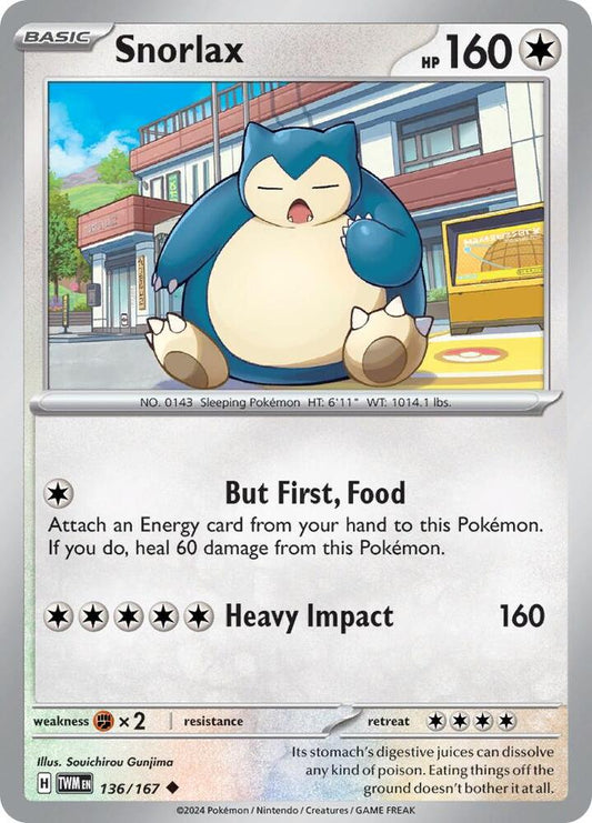 Pokemon Snorlax 136/167 Twilight Masquerade