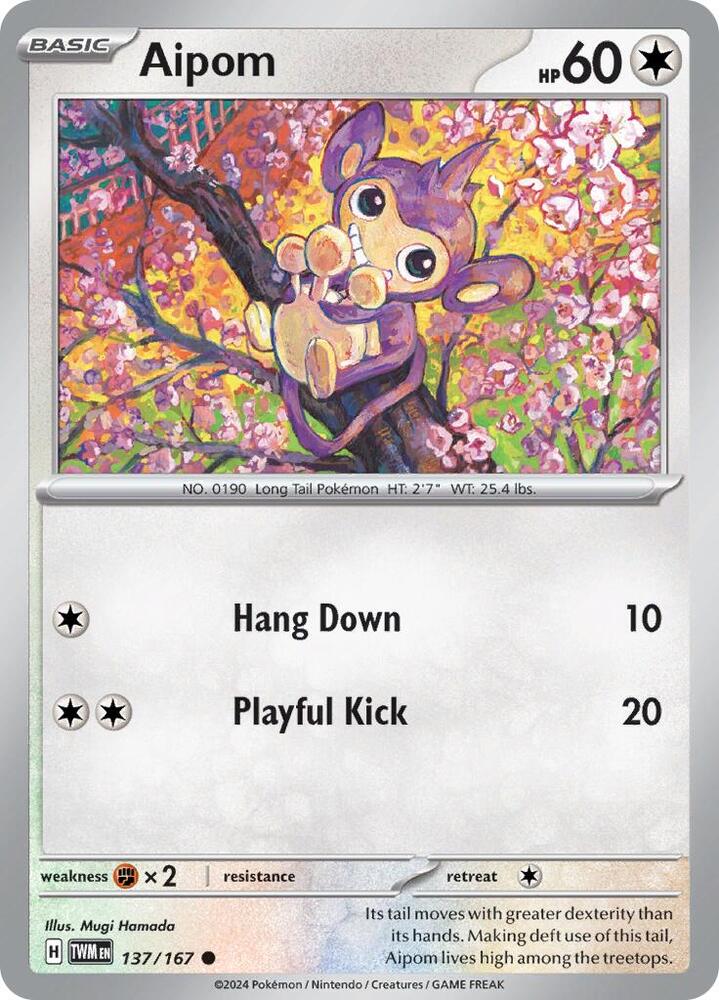 Pokemon Aipom 137/167 Twilight Masquerade