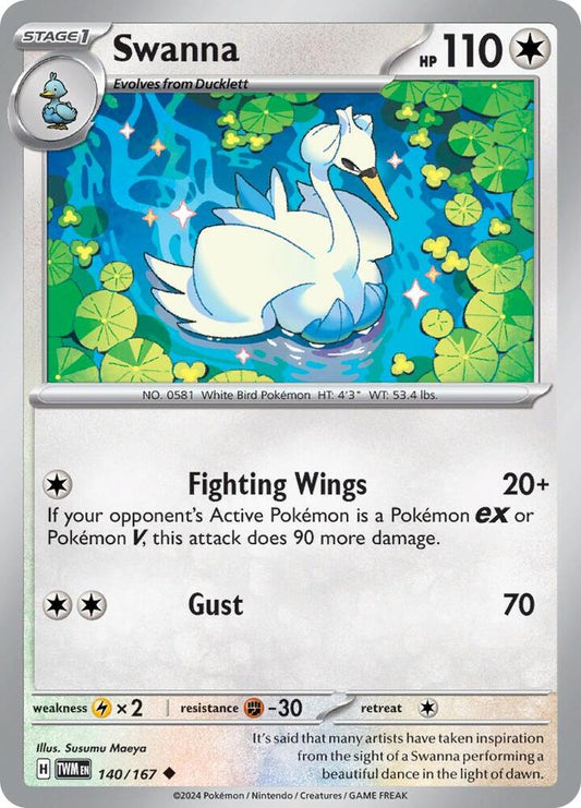 Pokemon Swanna 140/167 Twilight Masquerade