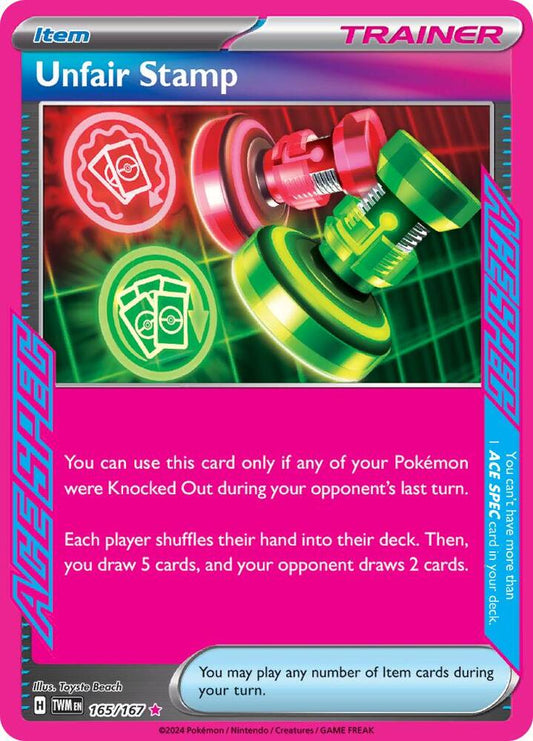 Pokemon Unfair Stamp 165/167 Twilight Masquerade