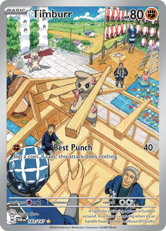 Pokemon Timburr 183/167 Twilight Masquerade
