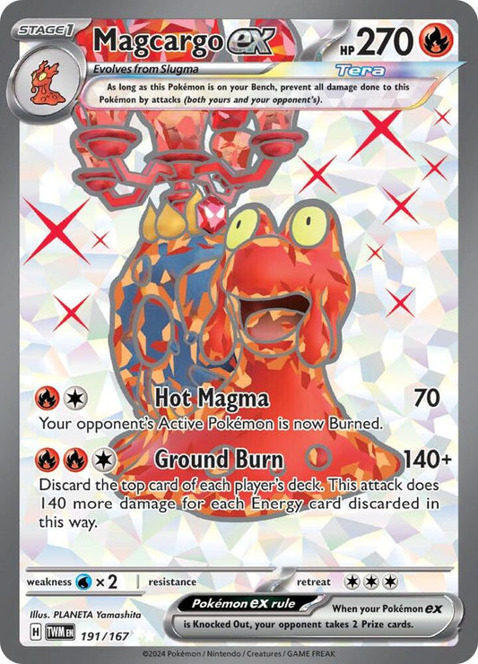 Pokemon Magcargo ex 191/167 Twilight Masquerade