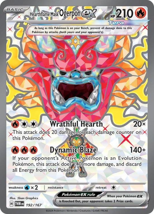 Pokemon Hearthflame Mask Ogerpon ex 192/167 Twilight Masquerade