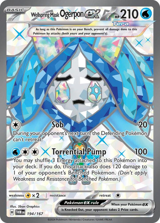 Pokemon Wellspring Mask Ogerpon ex 194/167 Twilight Masquerade