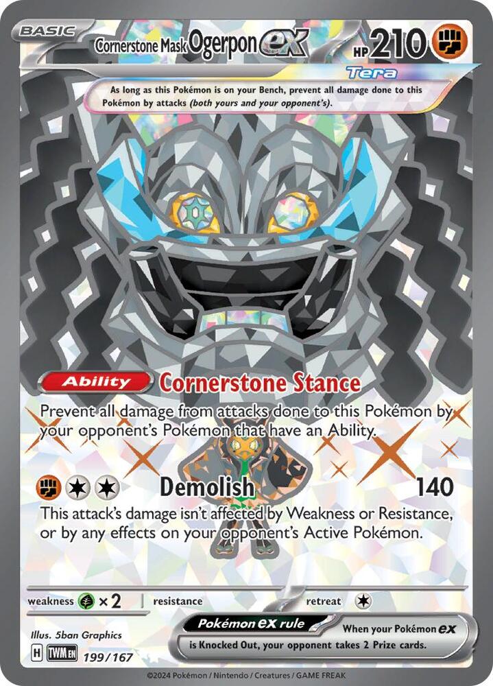 Pokemon Cornerstone Mask Ogerpon ex 199/167 Twilight Masquerade