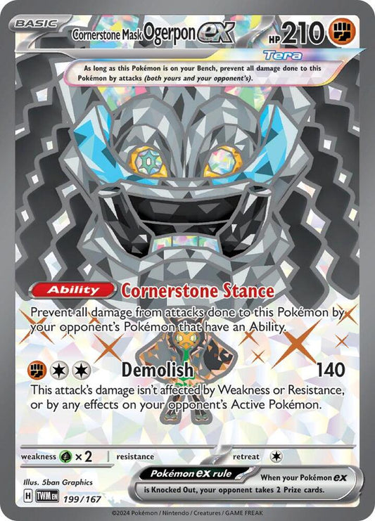 Pokemon Cornerstone Mask Ogerpon ex 199/167 Twilight Masquerade