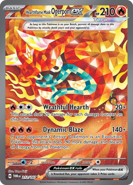 Pokemon Hearthflame Mask Ogerpon ex 212/167 Twilight Masquerade