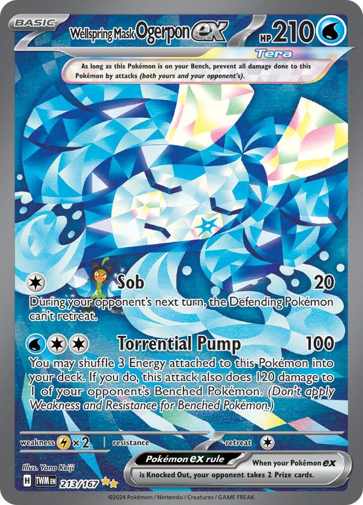 Pokemon Wellspring Mask Ogerpon ex 213/167 Twilight Masquerade
