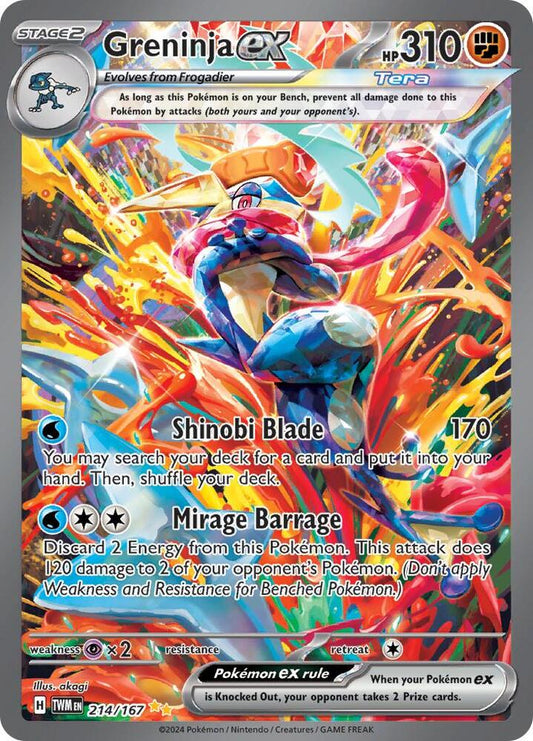 Pokemon Greninja ex 214/167 Twilight Masquerade