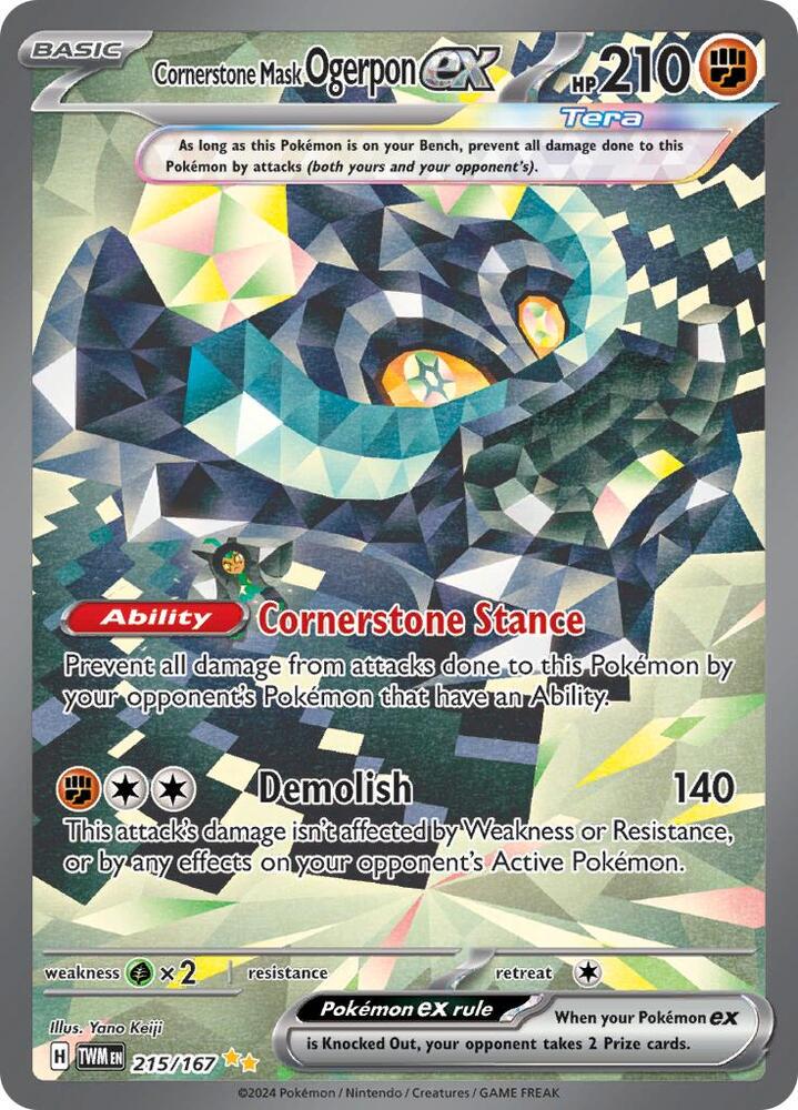 Pokemon Cornerstone Mask Ogerpon ex 215/167 Twilight Masquerade