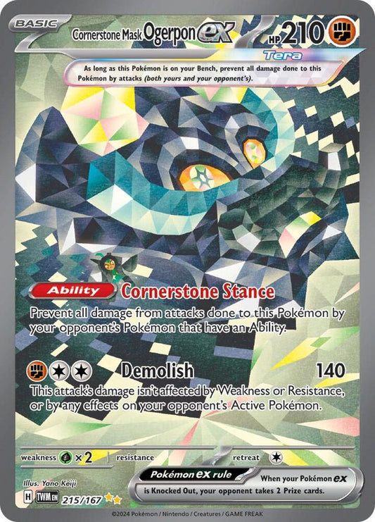 Pokemon Cornerstone Mask Ogerpon ex 215/167 Twilight Masquerade