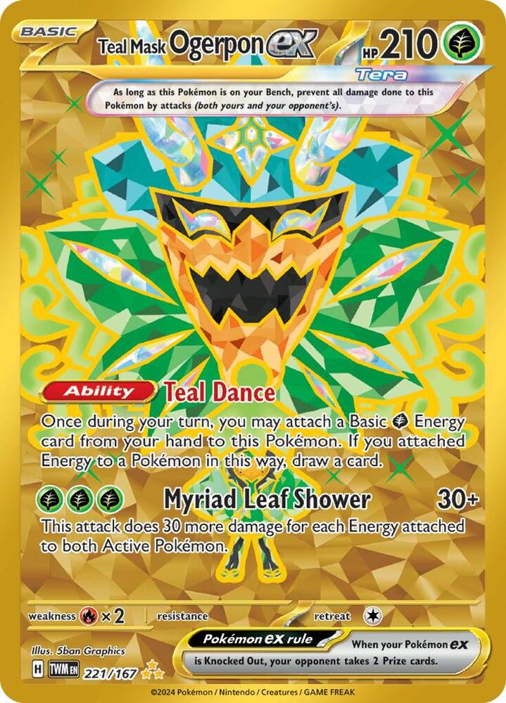 Pokemon Teal Mask Ogerpon ex 221/167 Twilight Masquerade