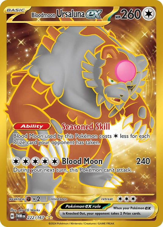 Pokemon Bloodmoon Ursaluna ex 222/167 Twilight Masquerade