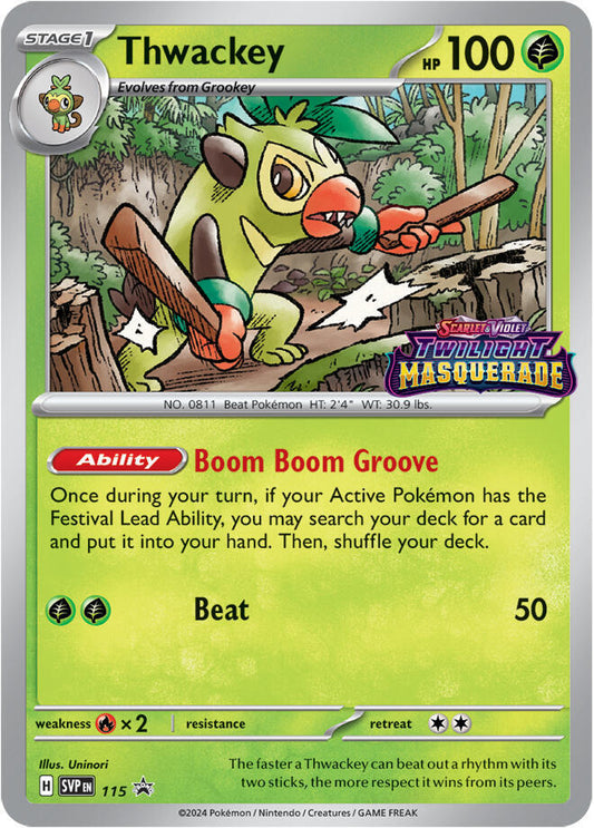 Pokemon Thwackey 115 SVP Black Star Promos