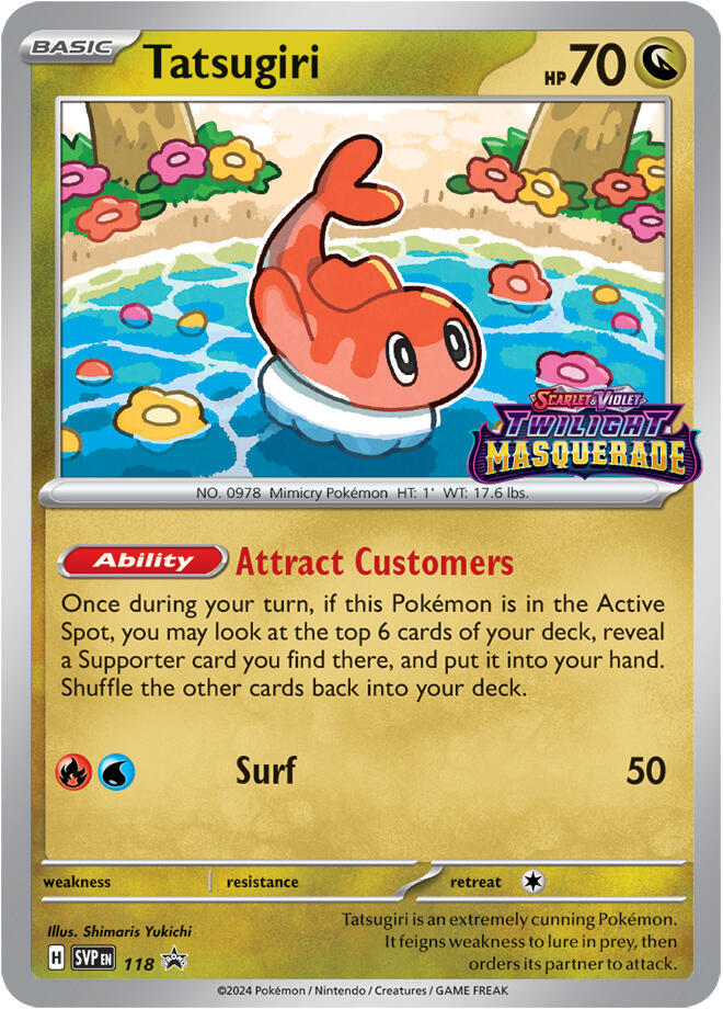 Pokemon Tatsugiri 118 SVP Black Star Promos