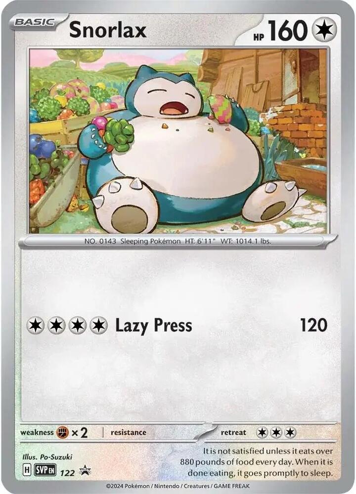 Pokemon Snorlax 122 SVP Black Star Promos