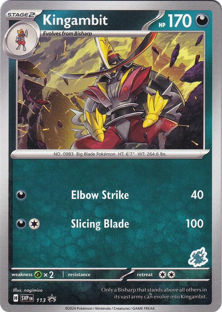 Pokemon Kingambit 113 SVP Black Star Promos