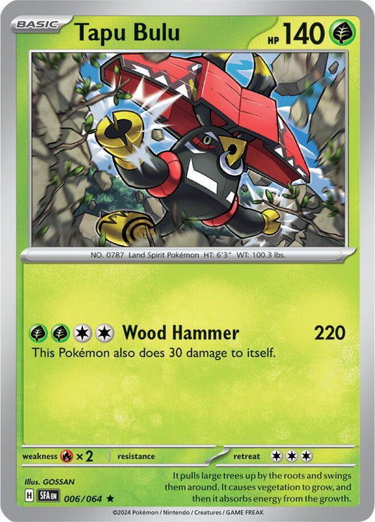 Pokemon Tapu Bulu 6/64 Shrouded Fable