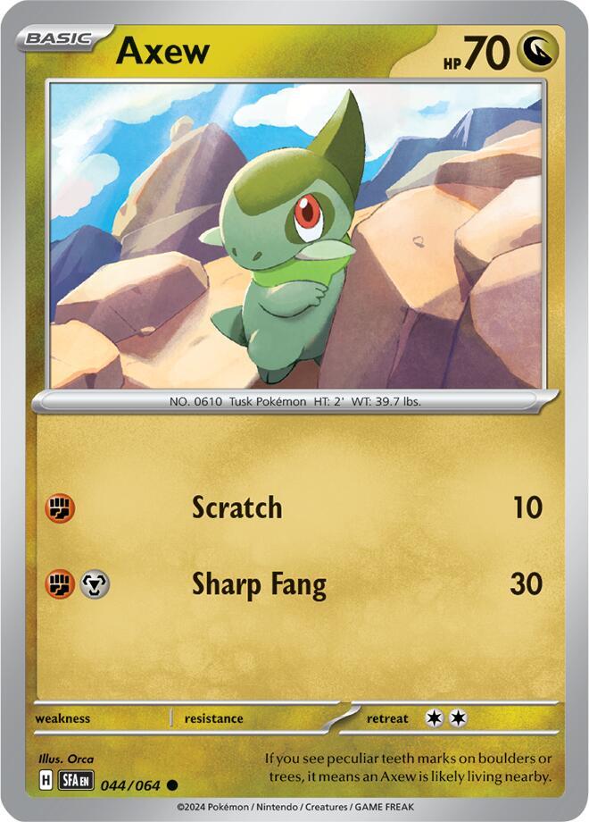 Pokemon Axew 44/64 Shrouded Fable