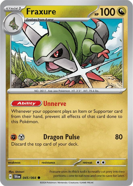 Pokemon Fraxure 45/64 Shrouded Fable