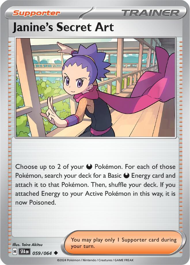 Pokemon Janine's Secret Art 59/64 Shrouded Fable