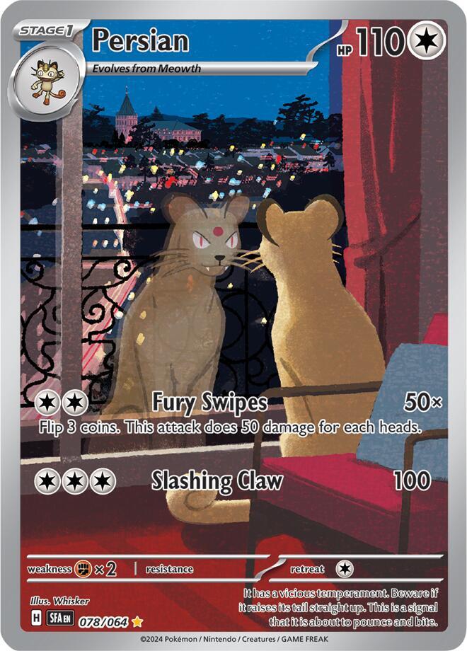 Pokemon Persian 78/64 Shrouded Fable