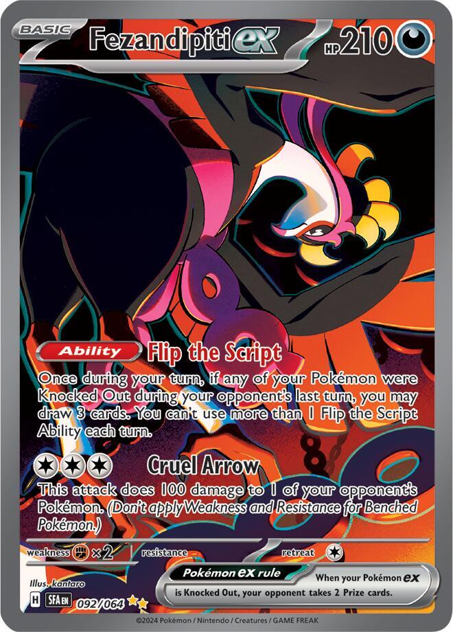 Pokemon Fezandipiti ex 92/64 Shrouded Fable